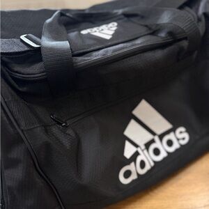 Adidas Black and White “Defender” Duffel Bag